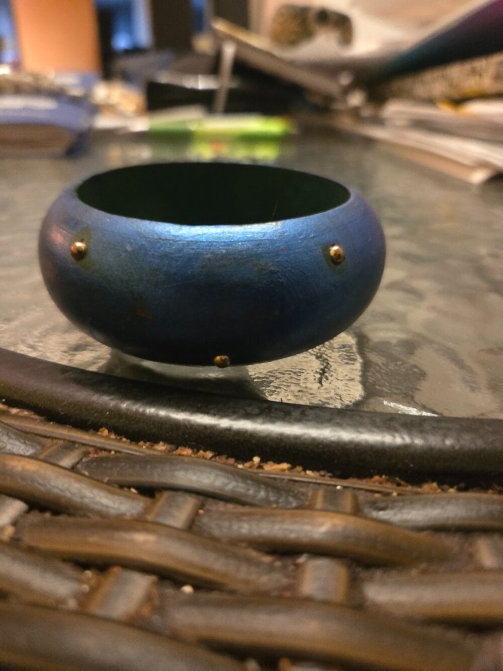 Wooden bangle bracelet